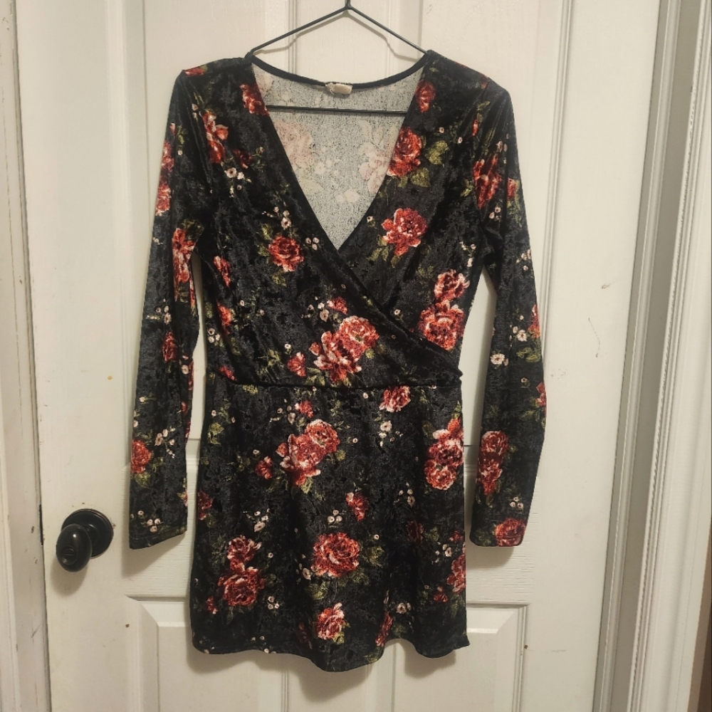 Garage Velvet romper/dress Small.